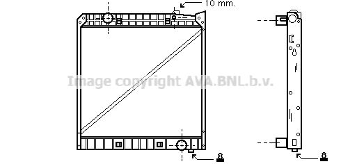 AVA QUALITY COOLING Радиатор, охлаждение двигателя ME2147